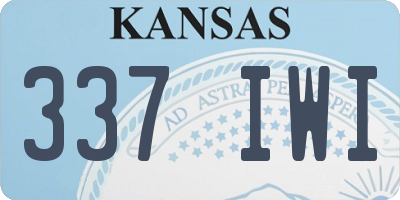 KS license plate 337IWI
