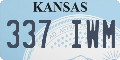 KS license plate 337IWM