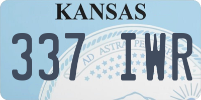 KS license plate 337IWR