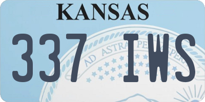 KS license plate 337IWS