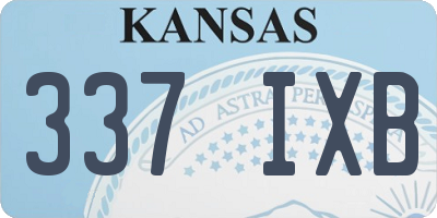 KS license plate 337IXB