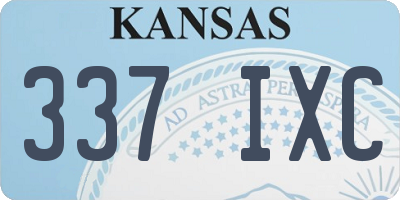 KS license plate 337IXC