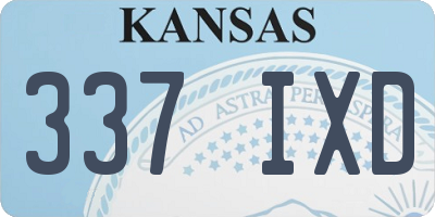 KS license plate 337IXD