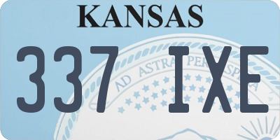 KS license plate 337IXE