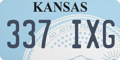 KS license plate 337IXG
