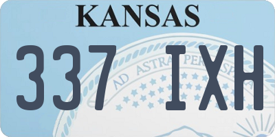 KS license plate 337IXH