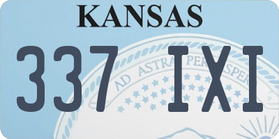 KS license plate 337IXI