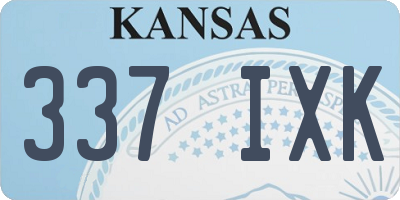 KS license plate 337IXK