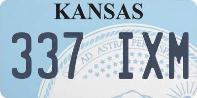 KS license plate 337IXM