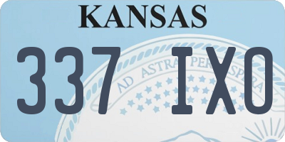 KS license plate 337IXO