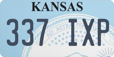 KS license plate 337IXP