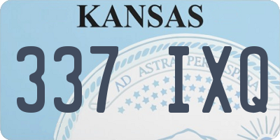 KS license plate 337IXQ