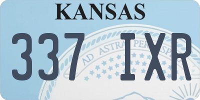 KS license plate 337IXR