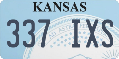 KS license plate 337IXS