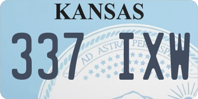 KS license plate 337IXW