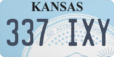 KS license plate 337IXY