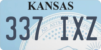KS license plate 337IXZ