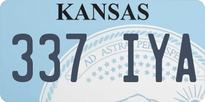 KS license plate 337IYA
