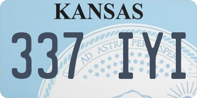 KS license plate 337IYI