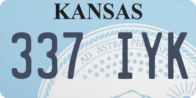 KS license plate 337IYK
