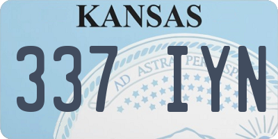 KS license plate 337IYN