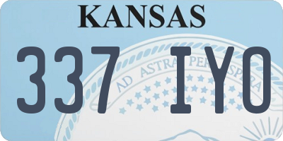 KS license plate 337IYO