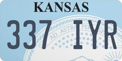 KS license plate 337IYR