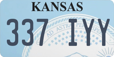 KS license plate 337IYY