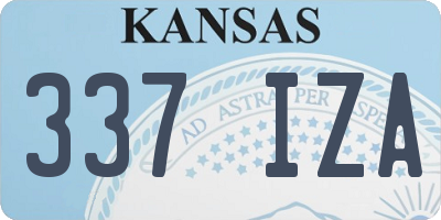 KS license plate 337IZA