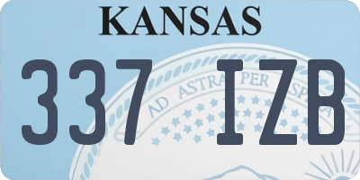 KS license plate 337IZB