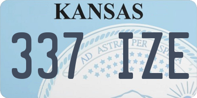 KS license plate 337IZE