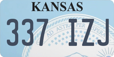 KS license plate 337IZJ