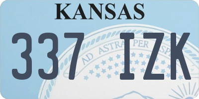 KS license plate 337IZK