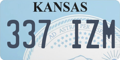 KS license plate 337IZM