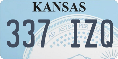 KS license plate 337IZQ
