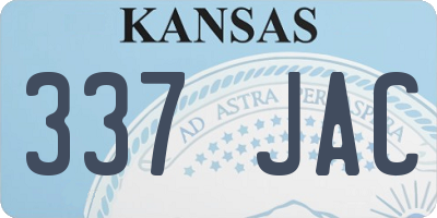 KS license plate 337JAC