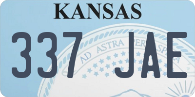 KS license plate 337JAE