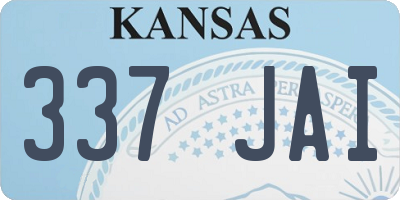 KS license plate 337JAI