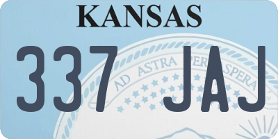 KS license plate 337JAJ