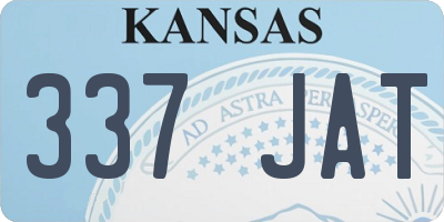 KS license plate 337JAT