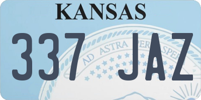 KS license plate 337JAZ