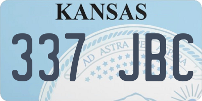 KS license plate 337JBC