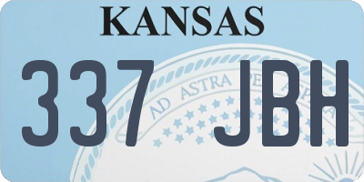 KS license plate 337JBH
