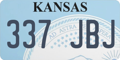 KS license plate 337JBJ