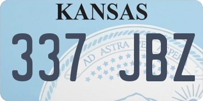 KS license plate 337JBZ