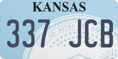 KS license plate 337JCB