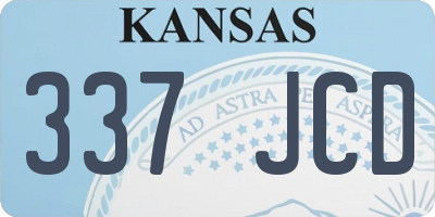 KS license plate 337JCD