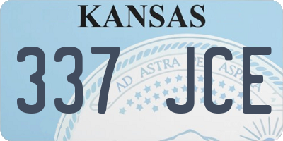 KS license plate 337JCE