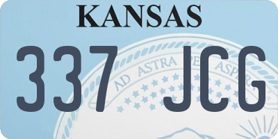 KS license plate 337JCG