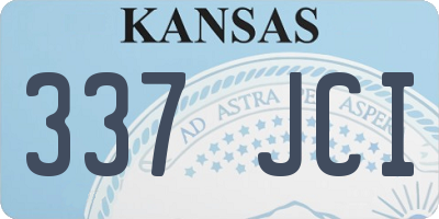 KS license plate 337JCI